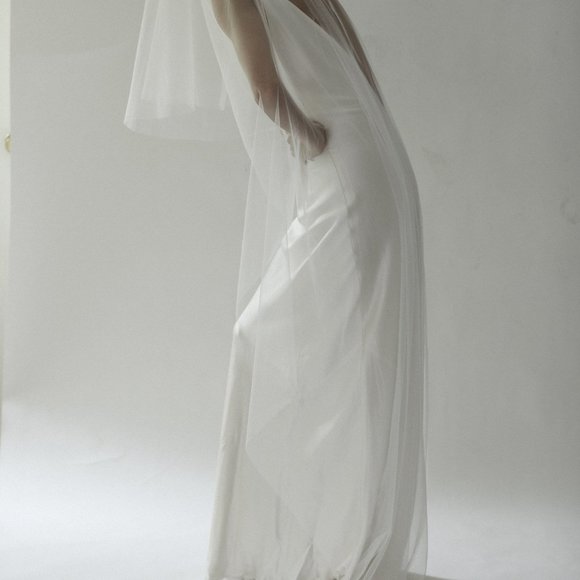 A.B. Ellie Raw Edge Veil Drop Length - Picture 12 of 12